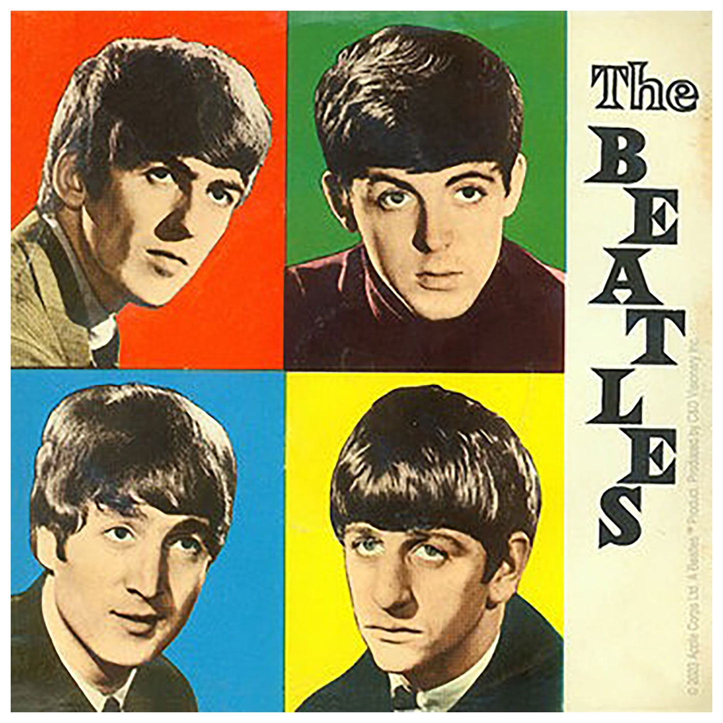 The Beatles 4 Square Sticker Front