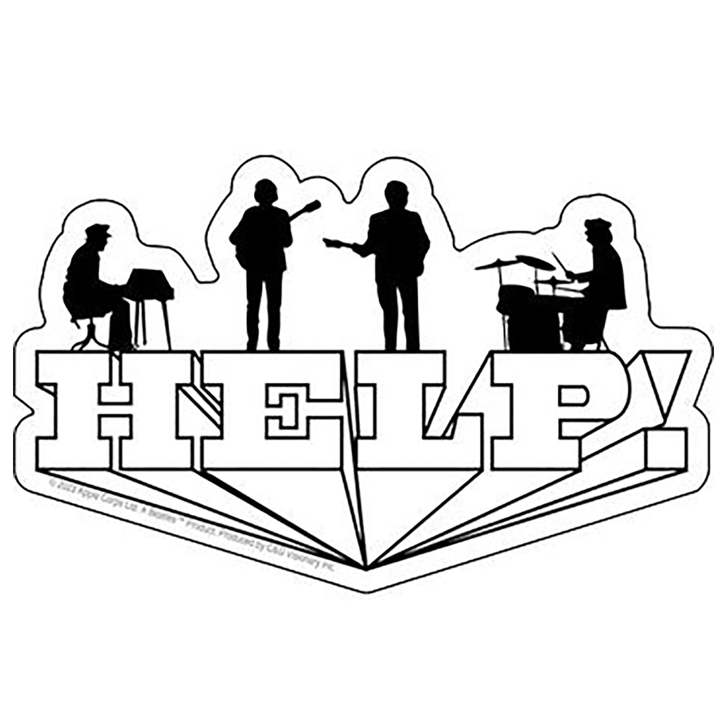 Beatles The Beatles Help! Graphic Sticker