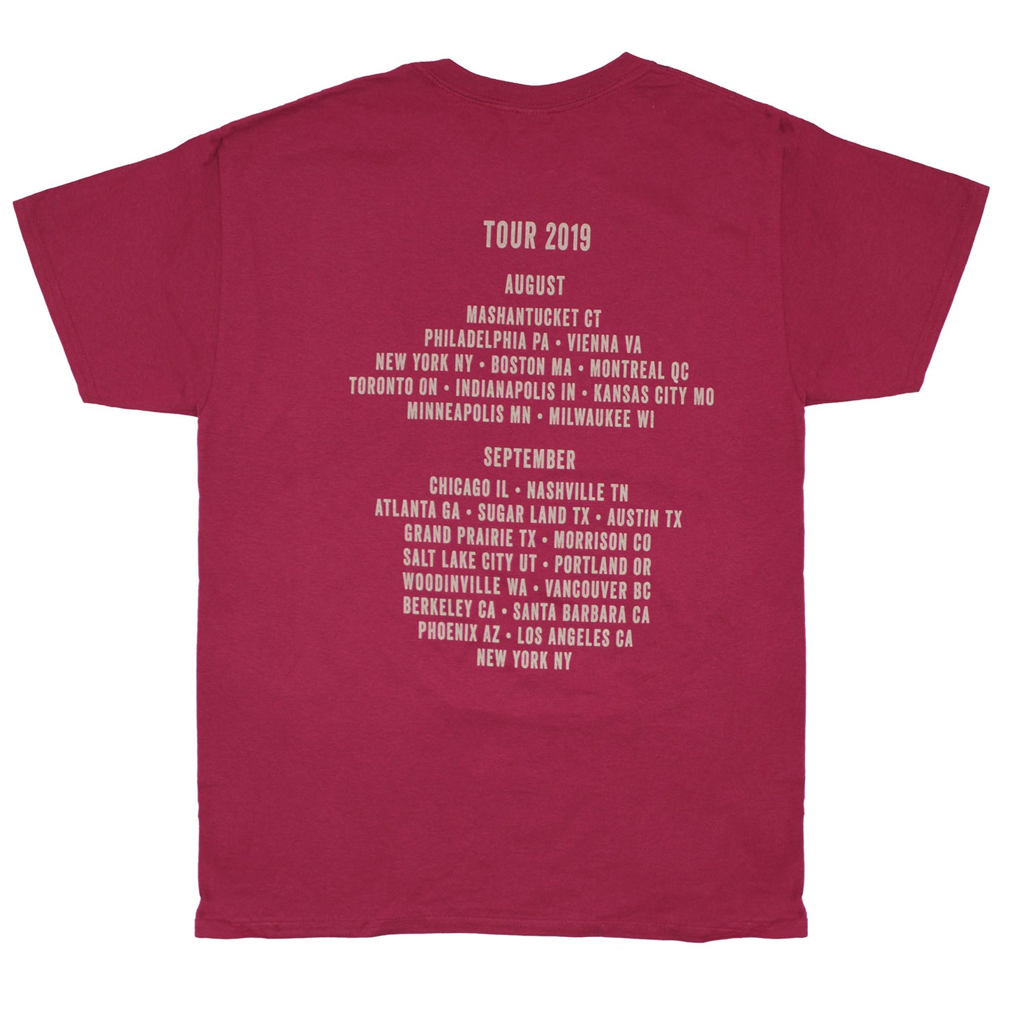 Mark Knopfler Down The Road Tour 2019 T-shirt Back