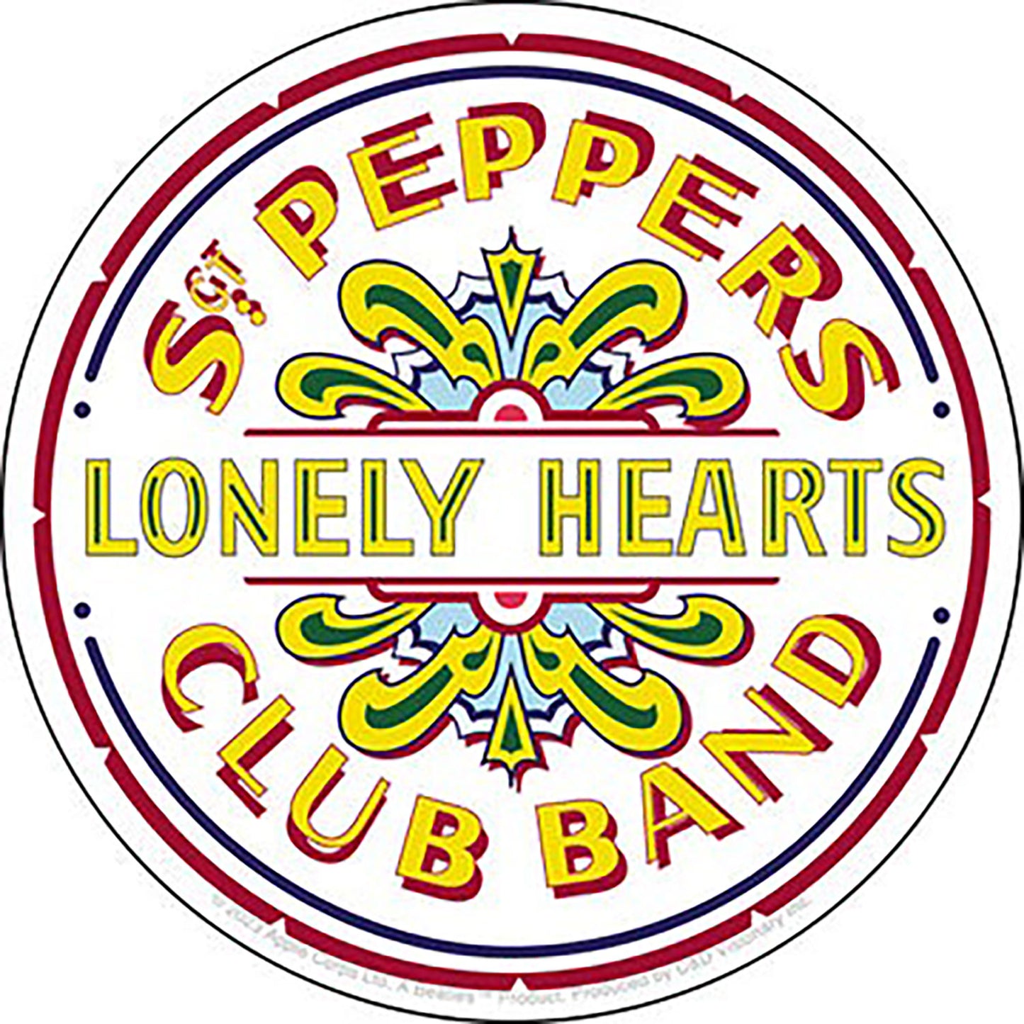 The Beatles Sgt Pepper Logo Sticker Front