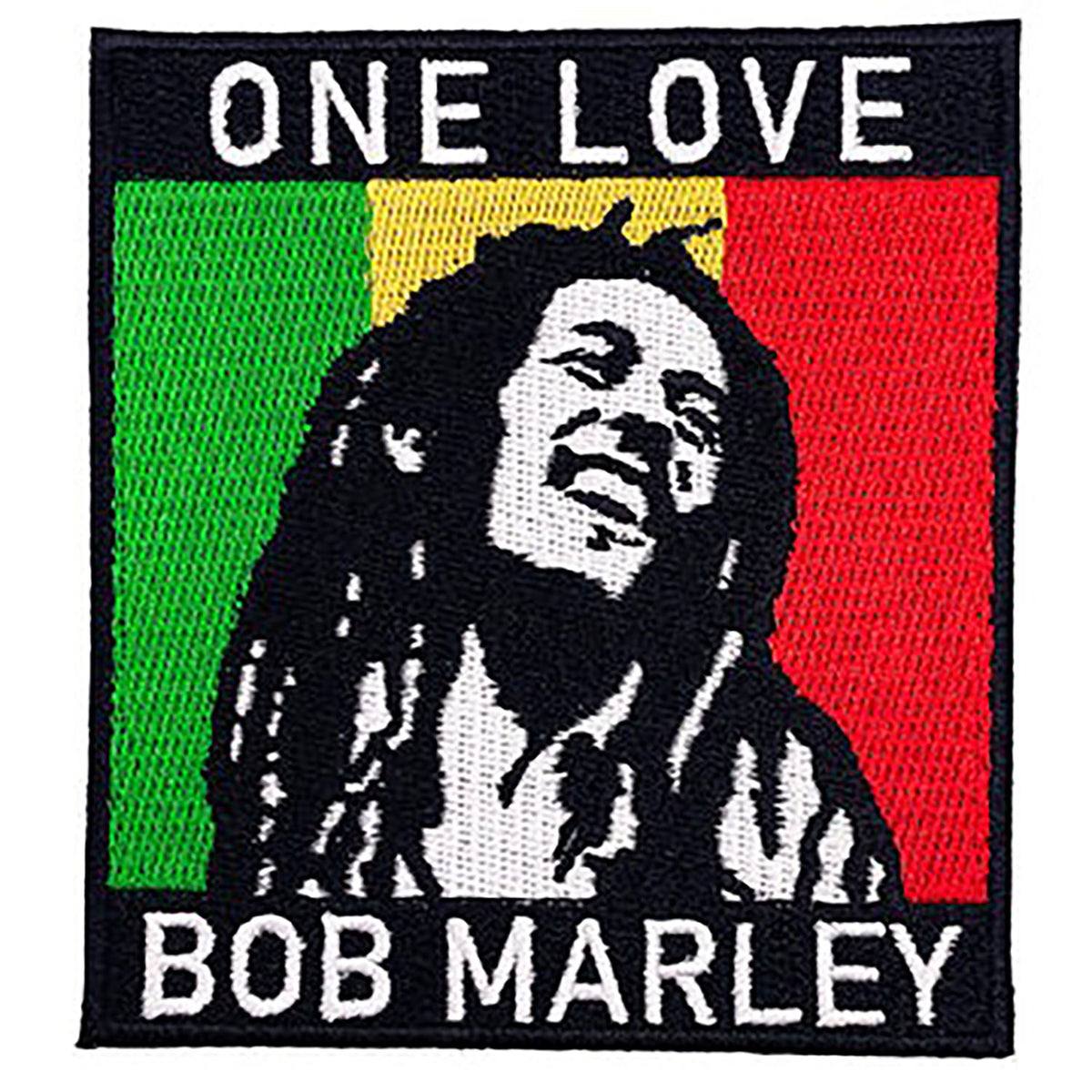 Bob Marley One Love Embroidered Patch Front