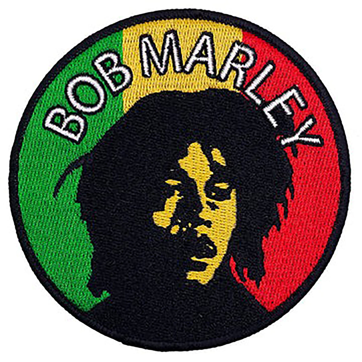 Bob Marley Rasta Circle Embroidered Patch Front
