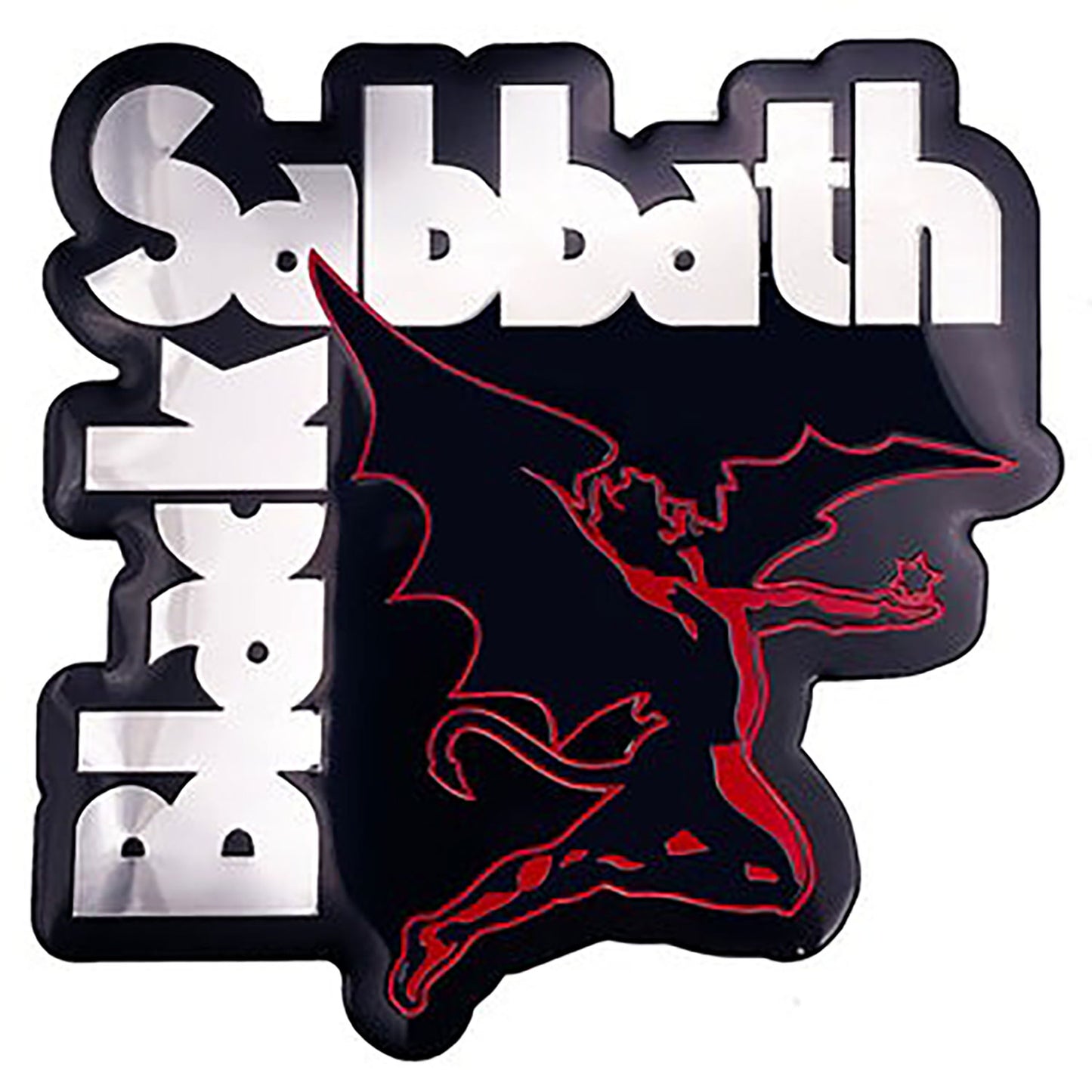 Black Sabbath Demon Logo Metal Sticker Front