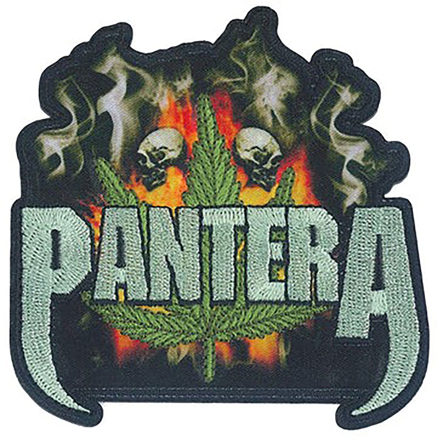 Pantera Cannabis Smoke Embroidered Patch Front