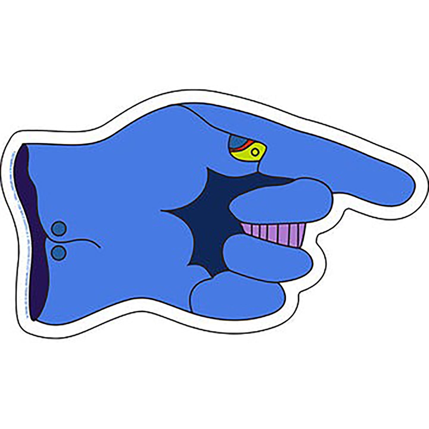 The Beatles Yellow Submarine Hand Pointing Sticker Front