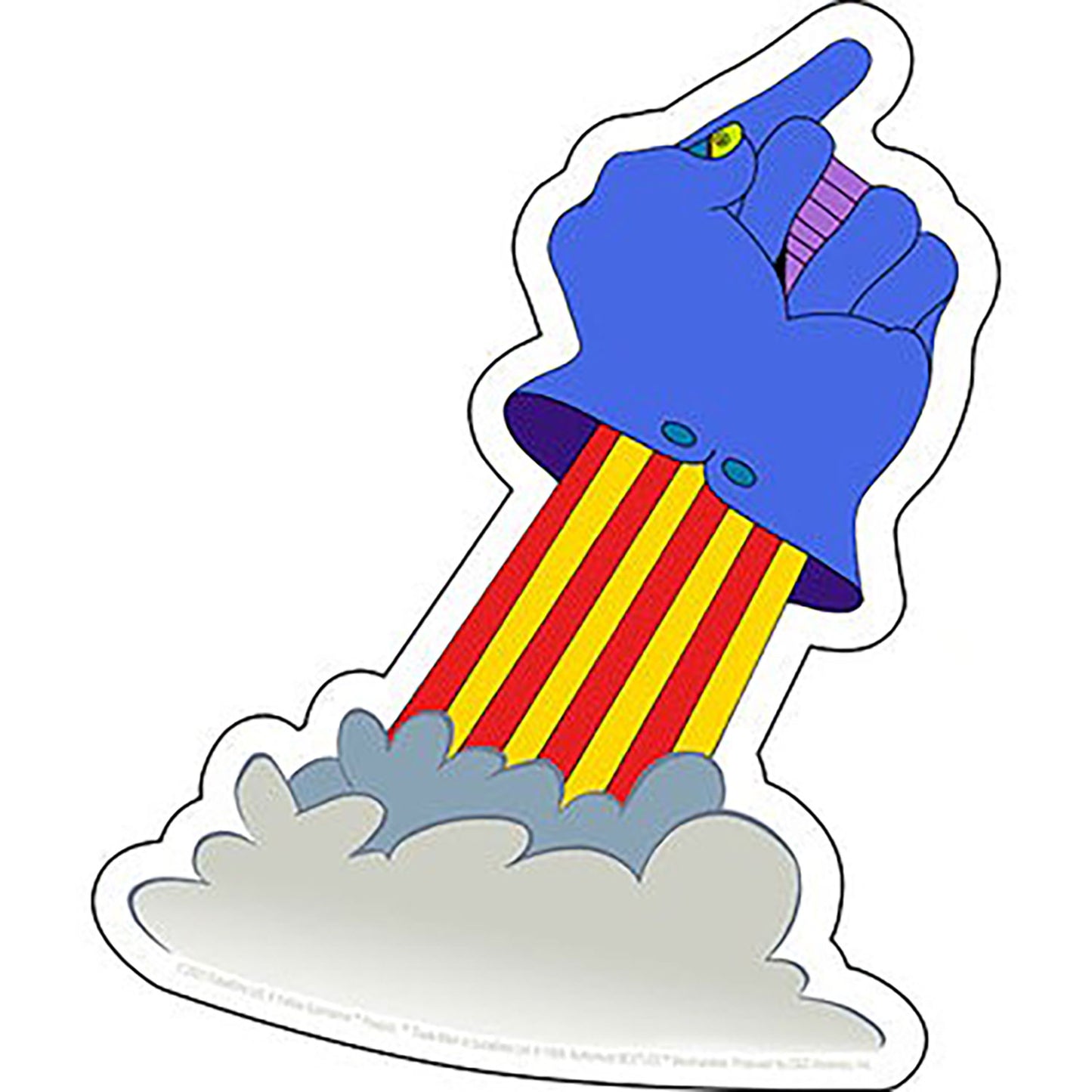 The Beatles Yellow Submarine Hand Rocket Sticker Front