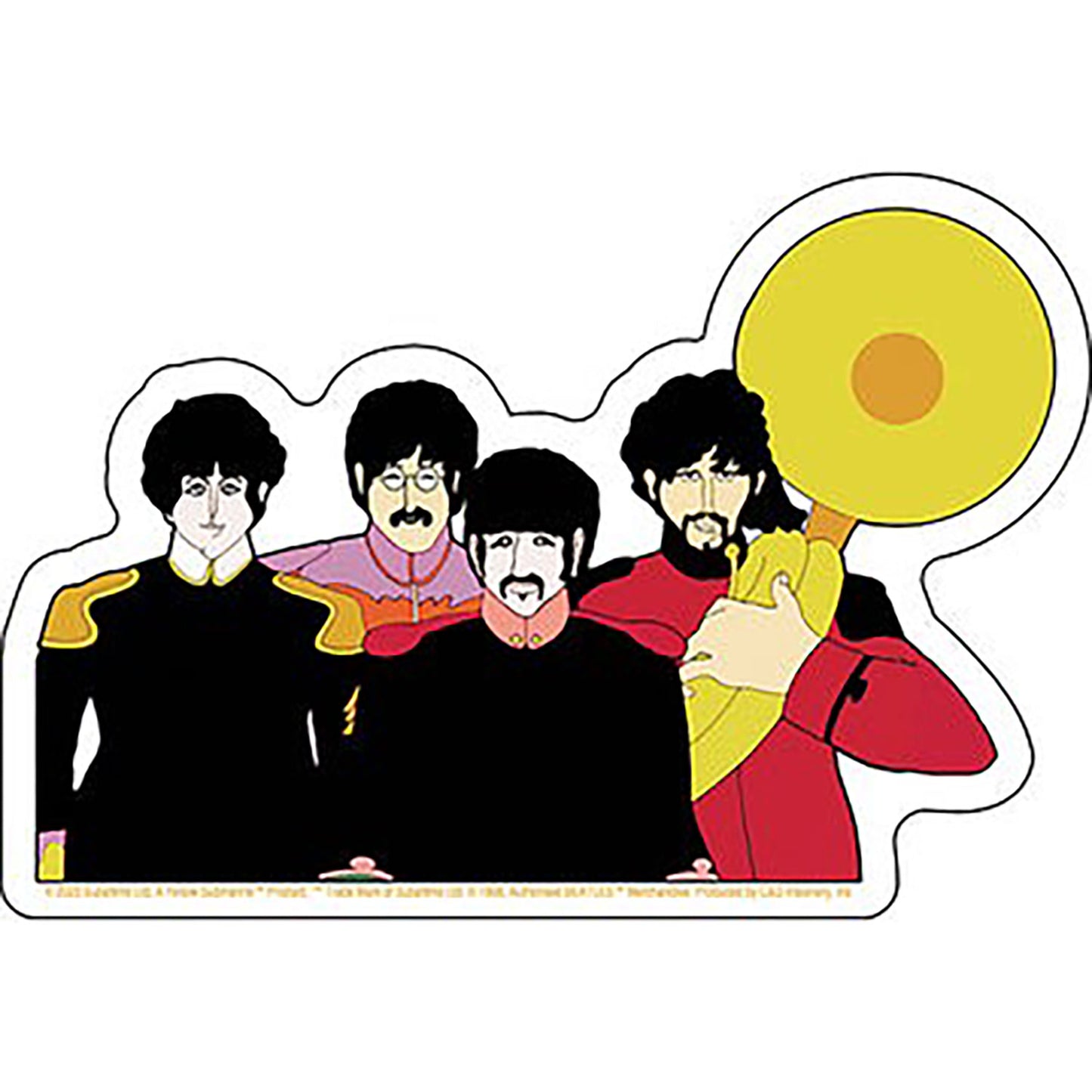 The Beatles Yellow Submarine The Band Sticker Front