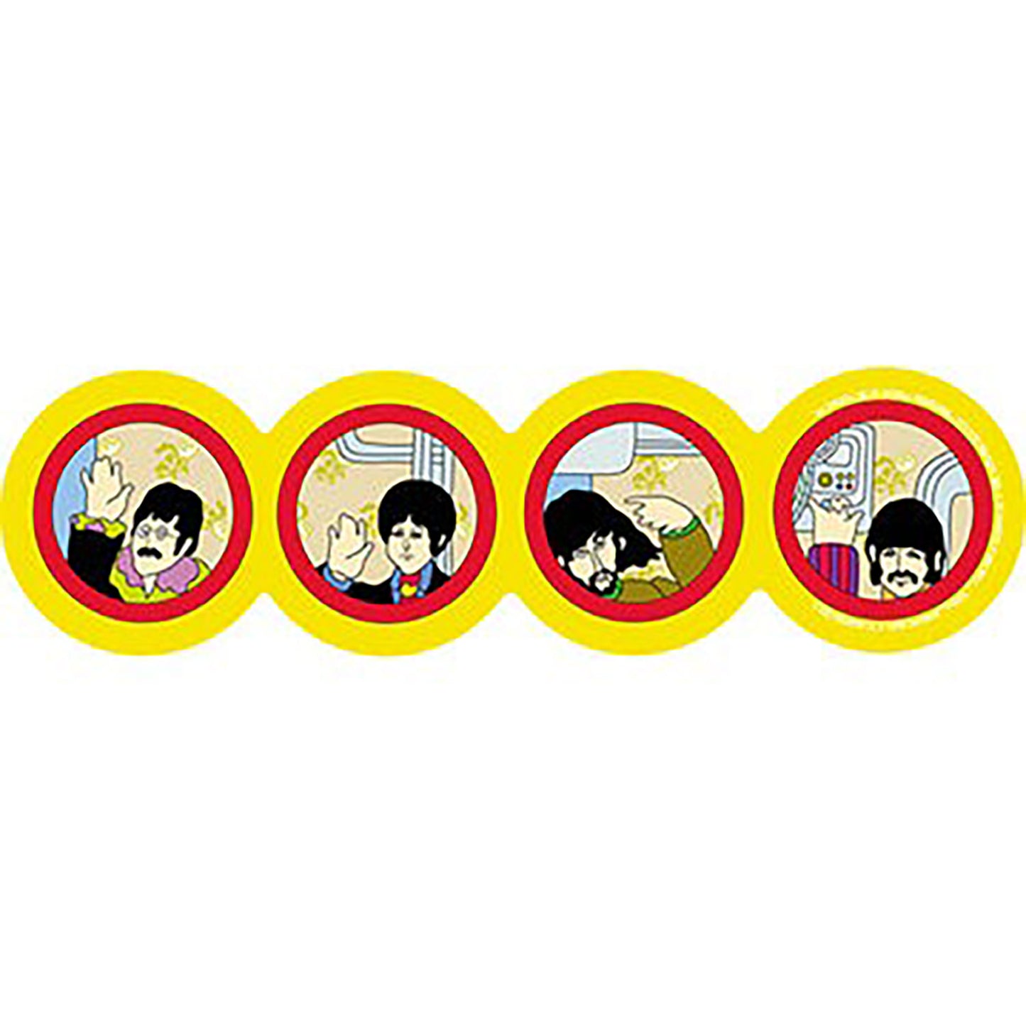 The Beatles Yellow Submarine Windows Sticker Front