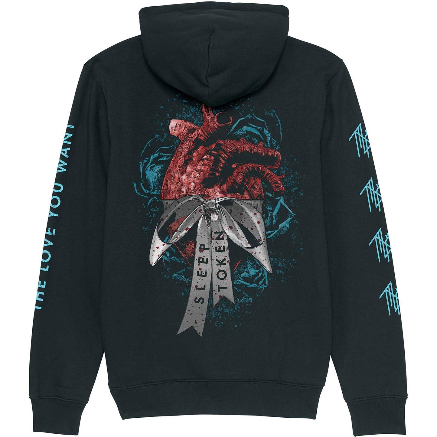 The Love You Want Heart (Back Print, Sleeve Print) Hooded Sweatshirt