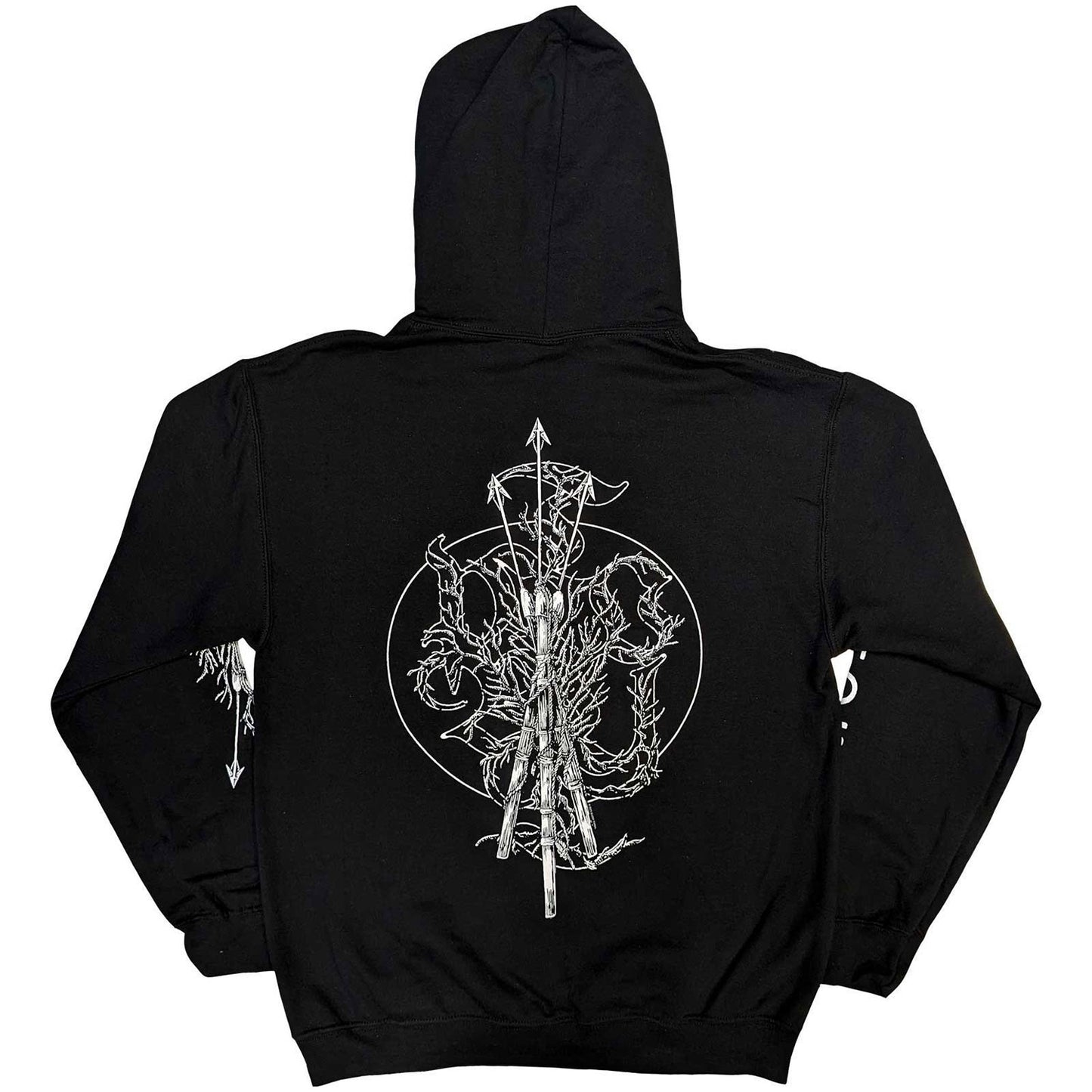 Sleep Token Trinity (Back Print, Sleeve Print) Hooded Sweatshirt Back