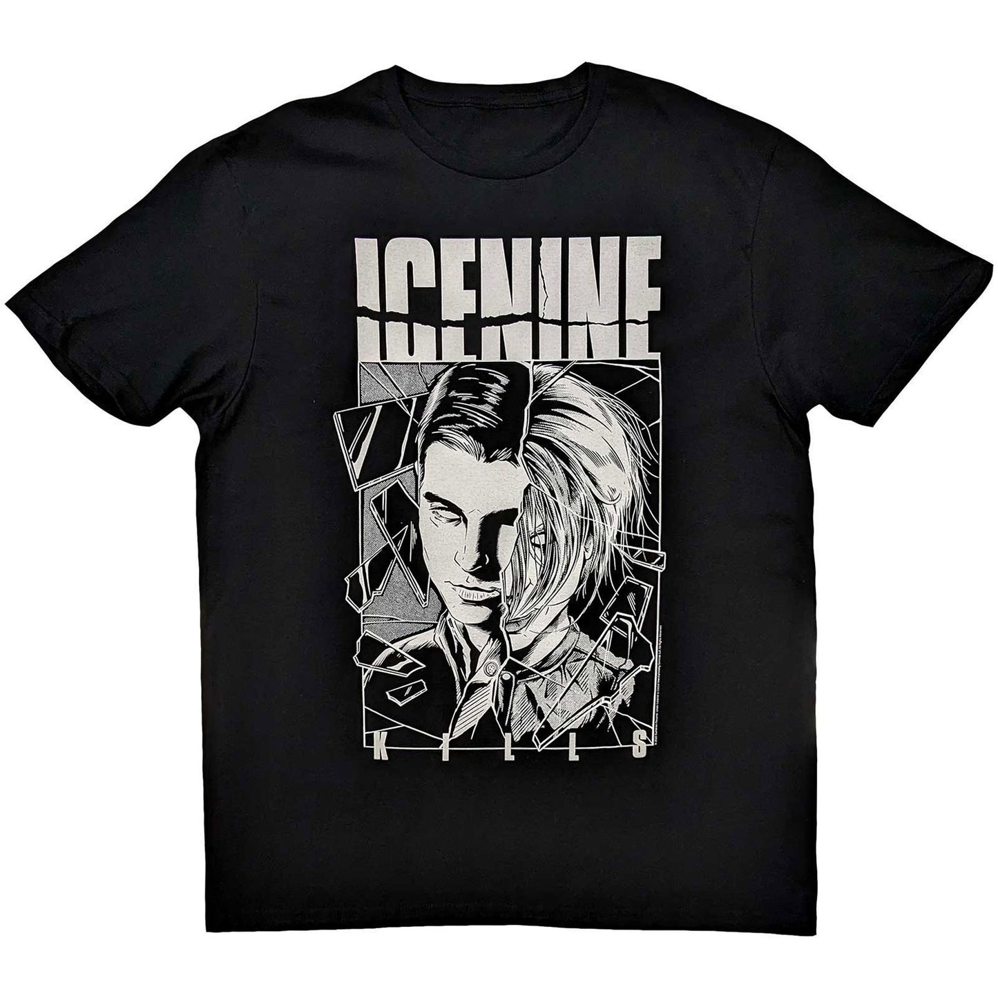 Ice Nine Kills Shower Scene Split Face Slim Fit T-shirt Front