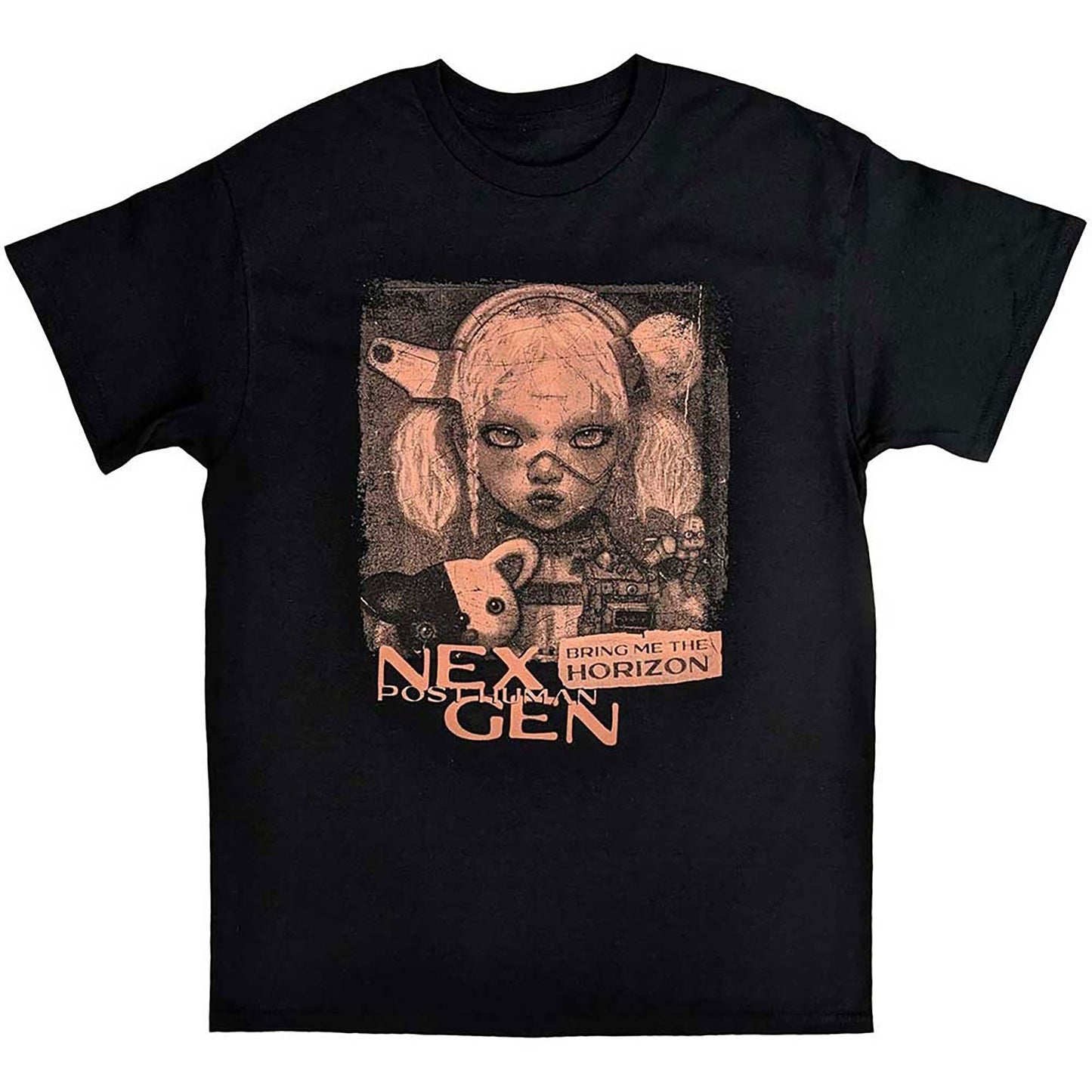 Bring Me The Horizon Distressed Nex Gen Slim Fit T-shirt Front
