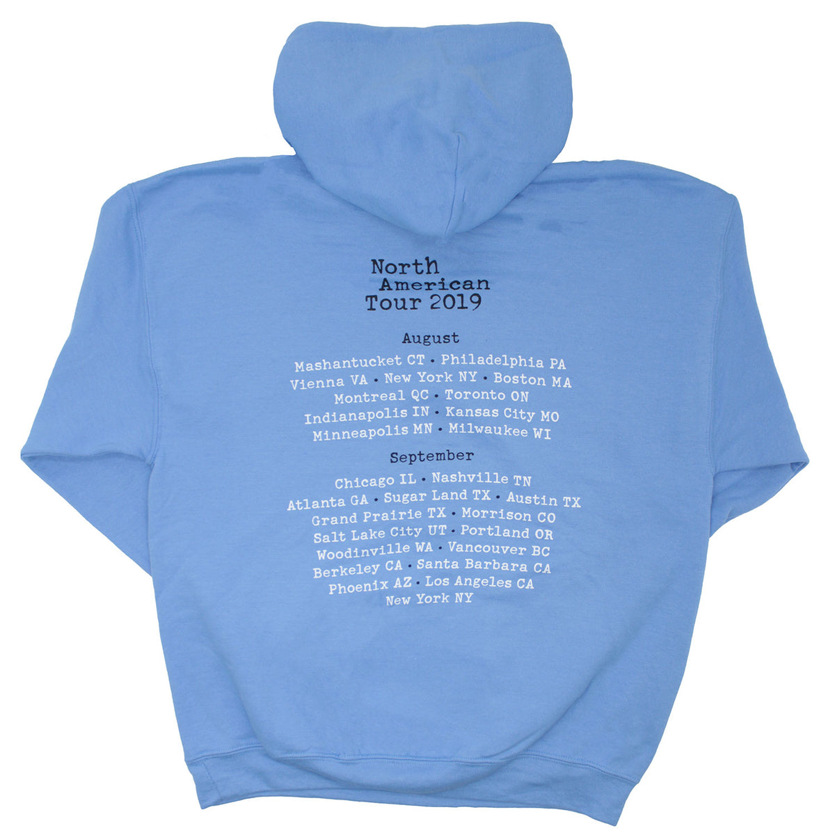 Mark Knopfler North America 2019 Tour Tee Hooded Sweatshirt Back