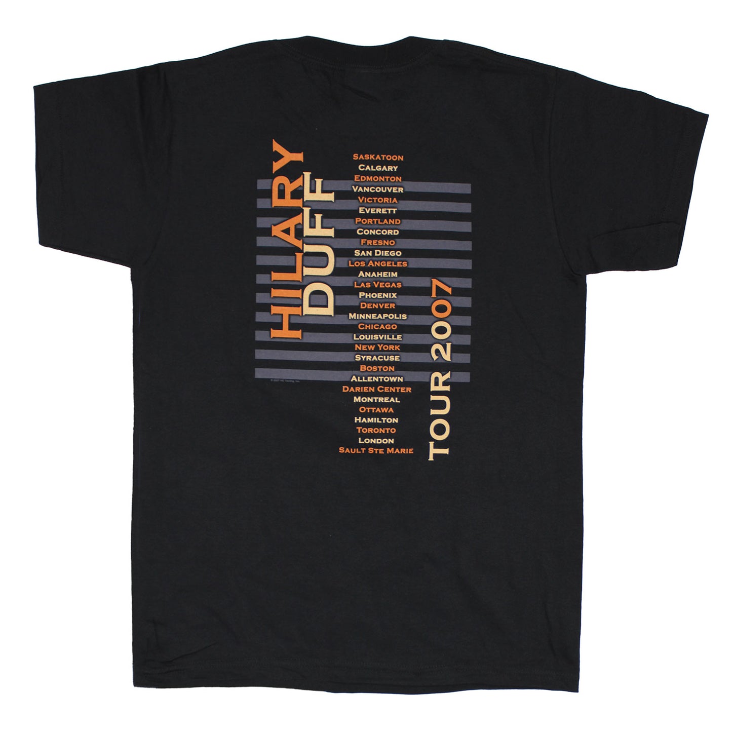 Hilary Duff Tour 2007 T-shirt Back