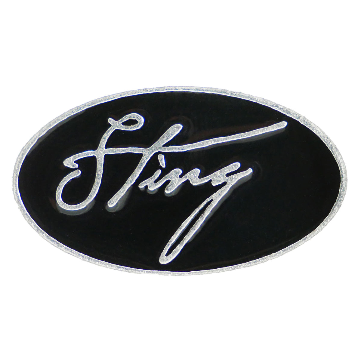 Sting Logo Pewter Pin Badge Front