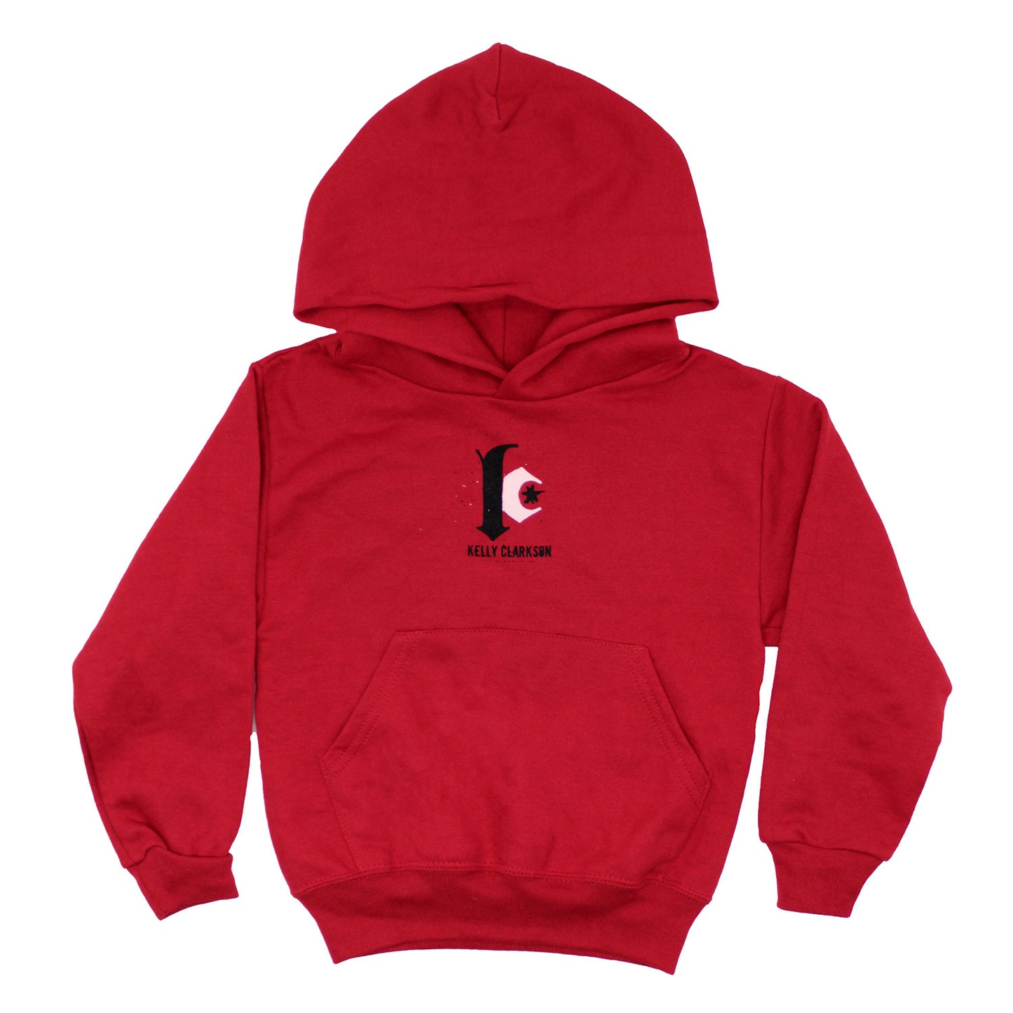 Kelly Clarkson Black & Red KC Logo Kid's Hoodie Miscellaneous Front