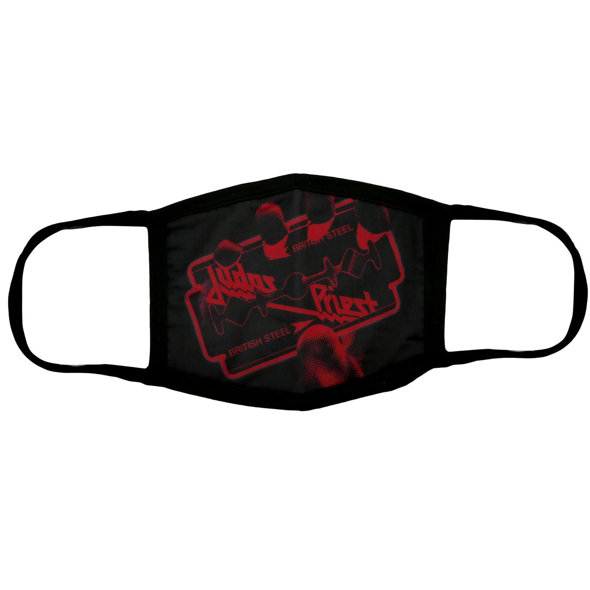 Judas Priest Red British Steel Face Mask Front