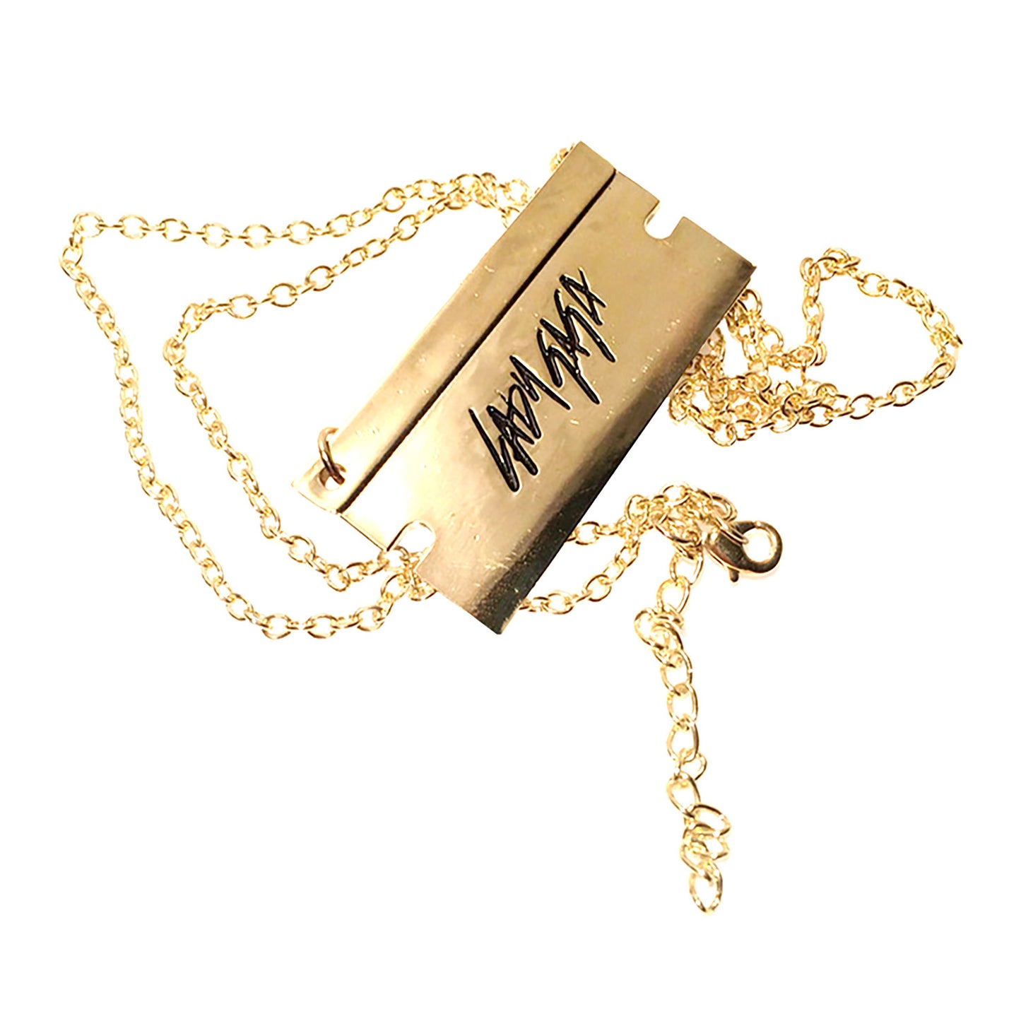 Skull Logo Gold Necklace Necklace