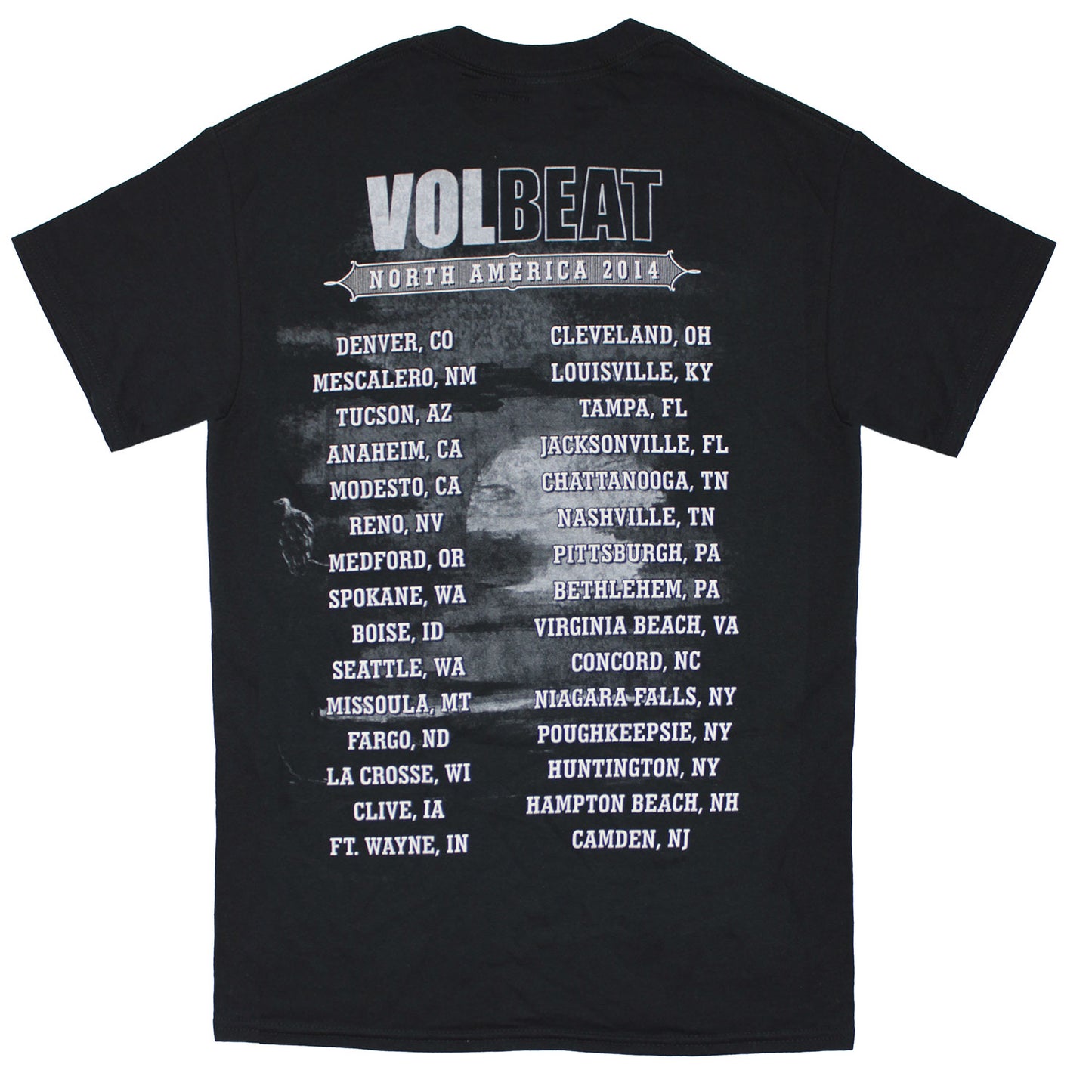 Volbeat Outlaw Gentlemen & Shady Ladies North America 2014 T-shirt Back