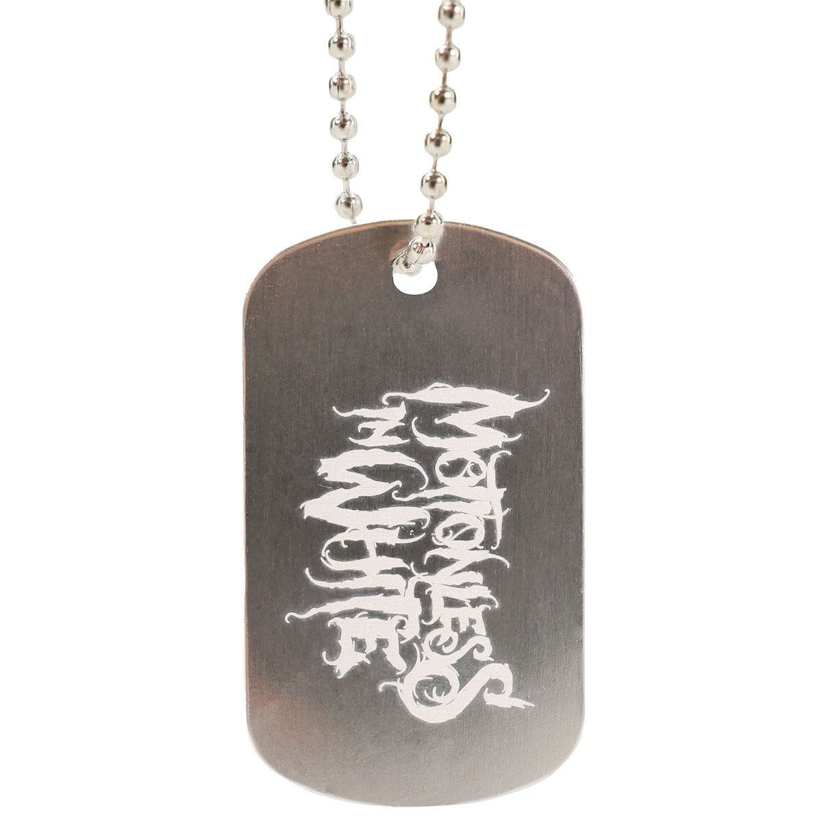 Motionless In White Logo Dog Tag Necklace Front