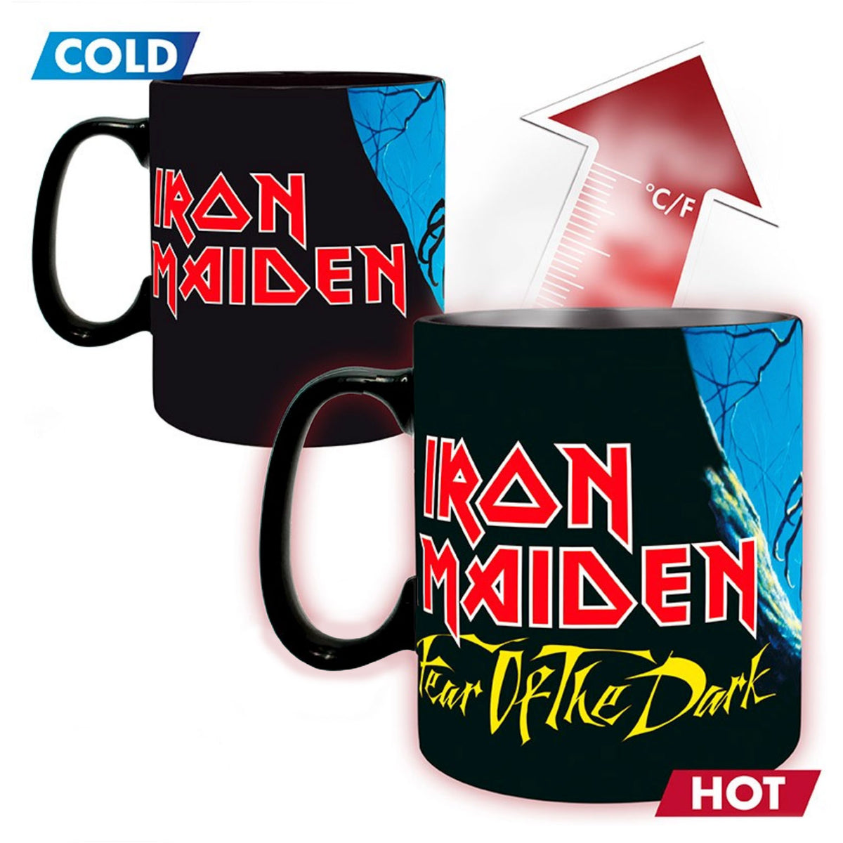 Iron Maiden Fear of the Dark Heat-Change Mug Coffee Mug Back