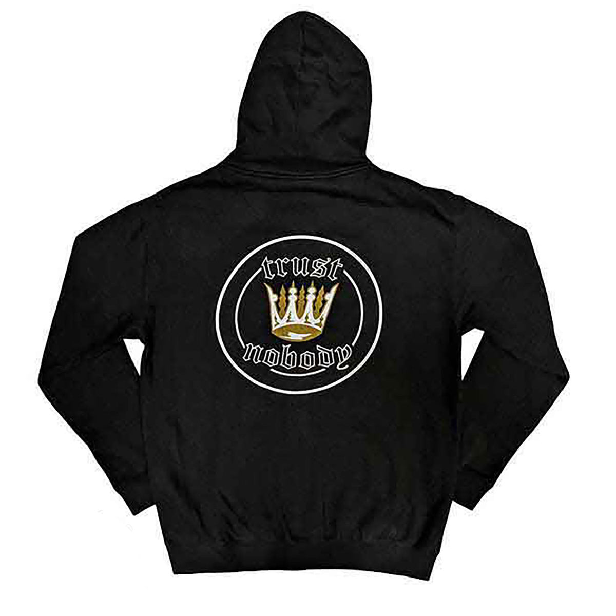 Tupac Crown Seal Zippered Hooded Sweatshirt Back