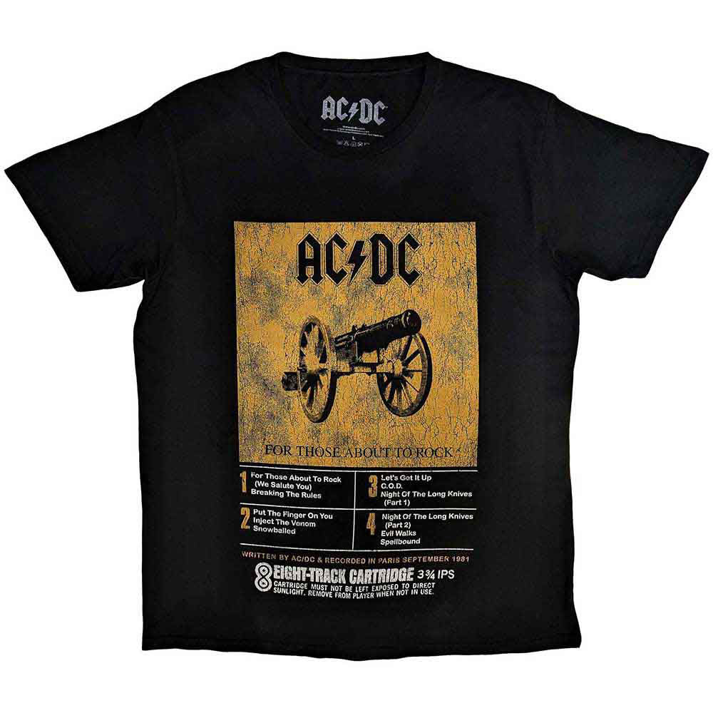 AC/DC 8 Track T-shirt Front