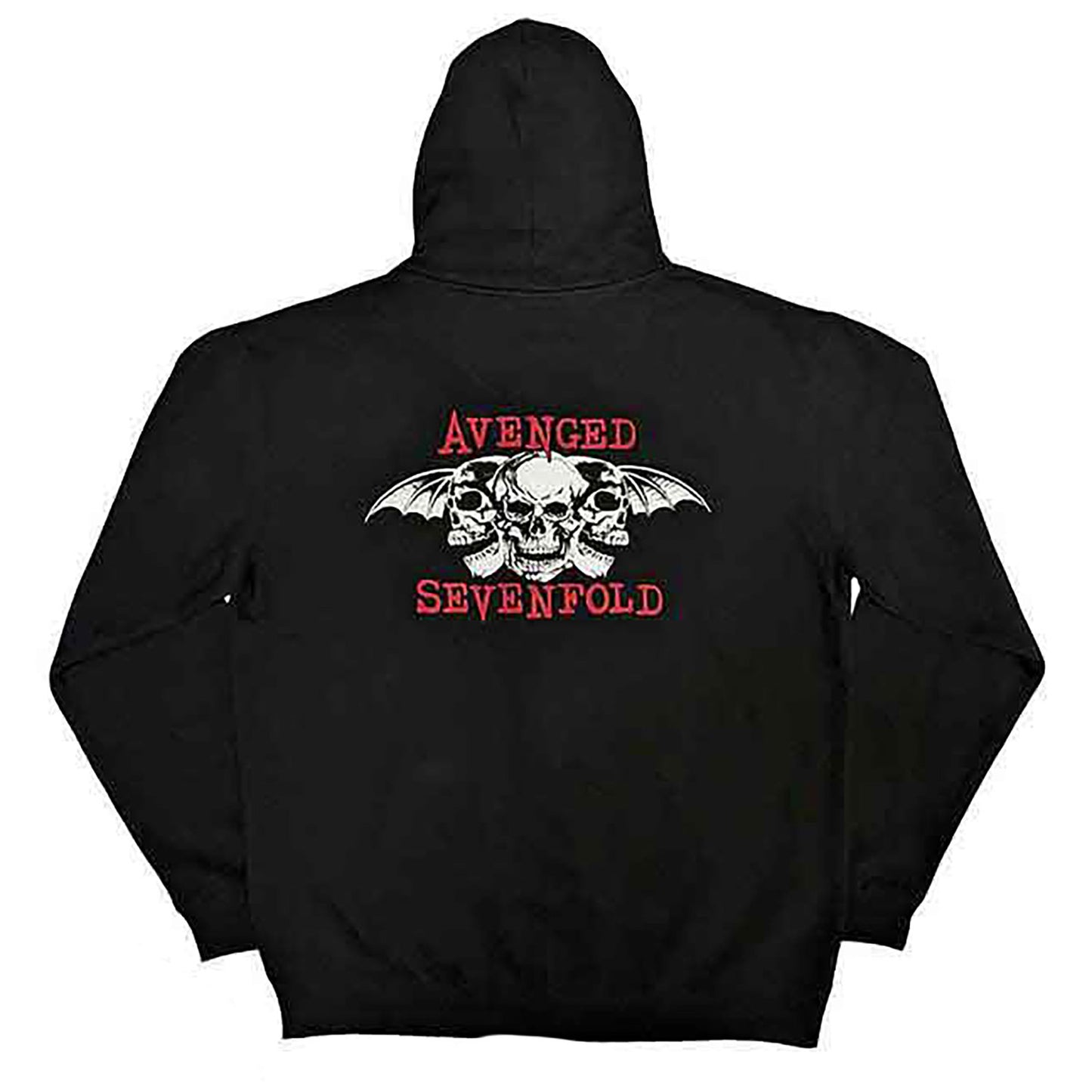 Avenged Sevenfold Dead Head Zippered Hooded Sweatshirt Back