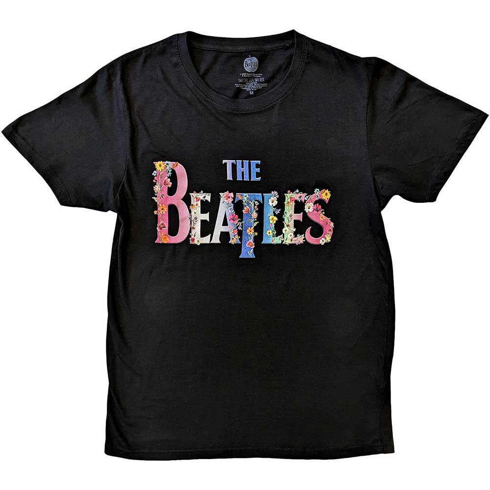 Beatles Floral Logo T-shirt Front
