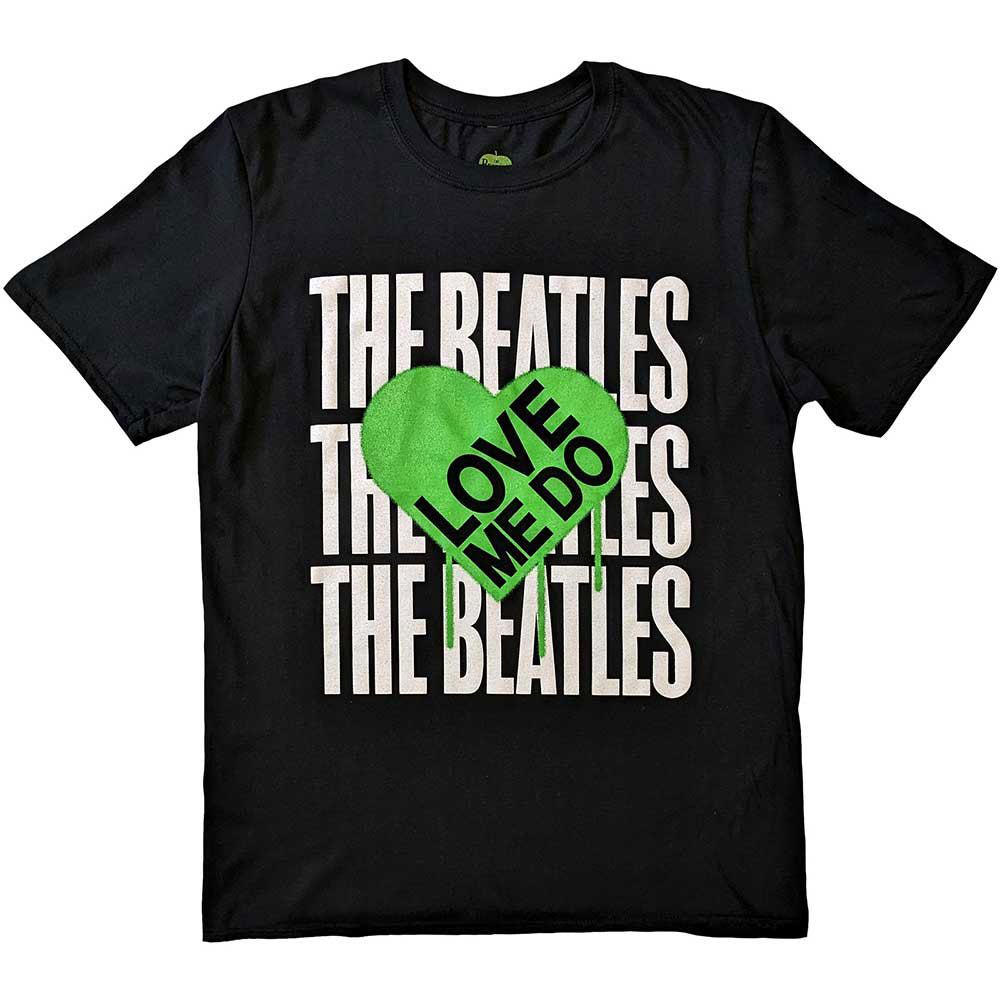 Beatles Love Me Do Graffiti Heart T-shirt Front