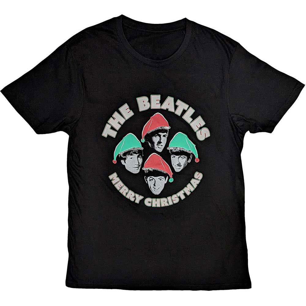 Beatles Xmas Hats T-shirt Front