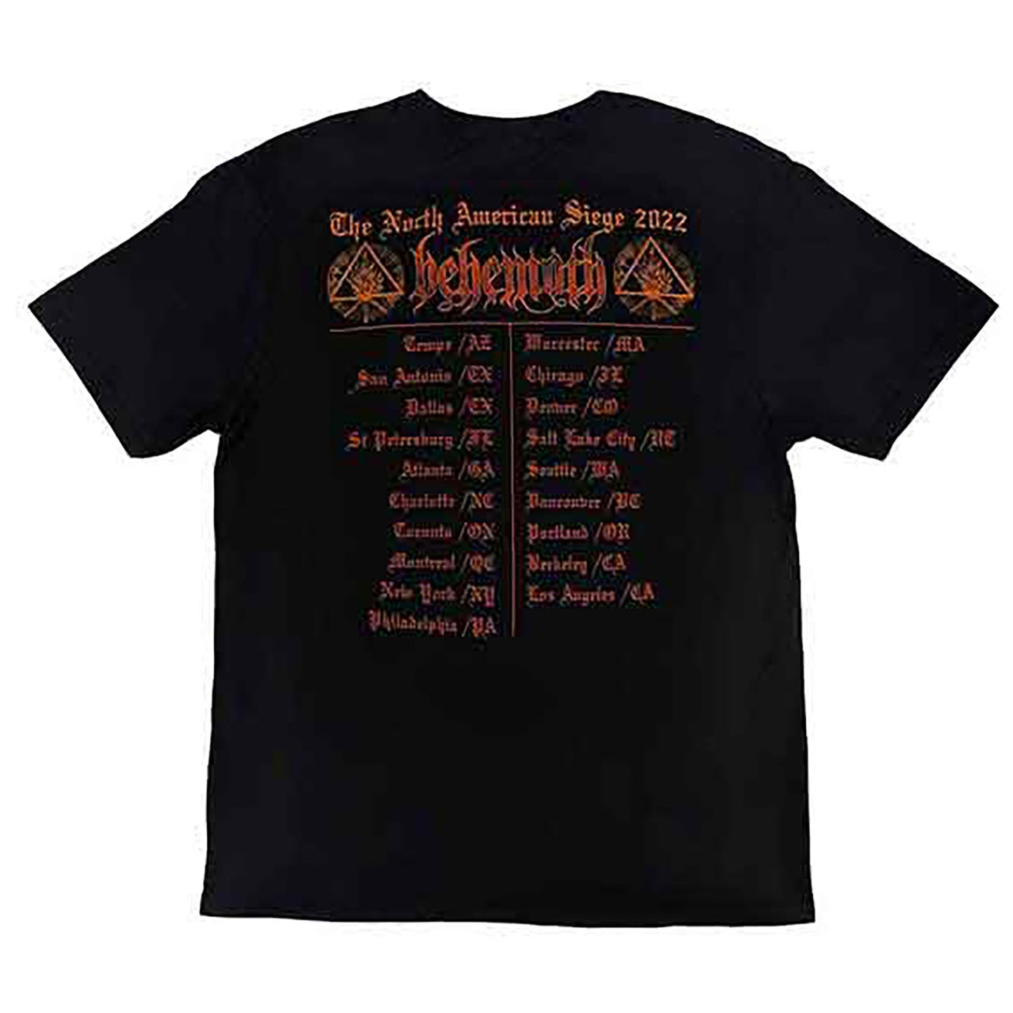 Behemoth North American Tour '22 Puppet Master T-shirt Back