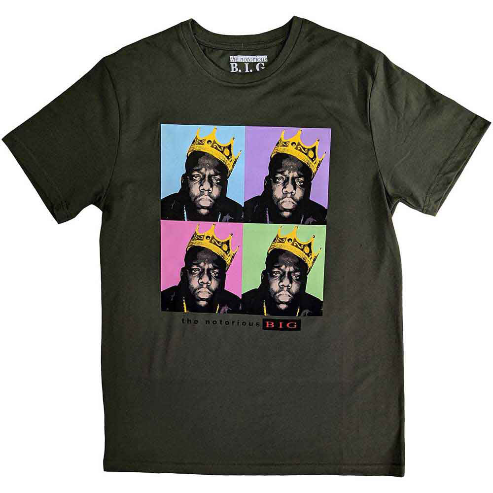Notorious B.I.G. Crown Pop Art T-shirt Front
