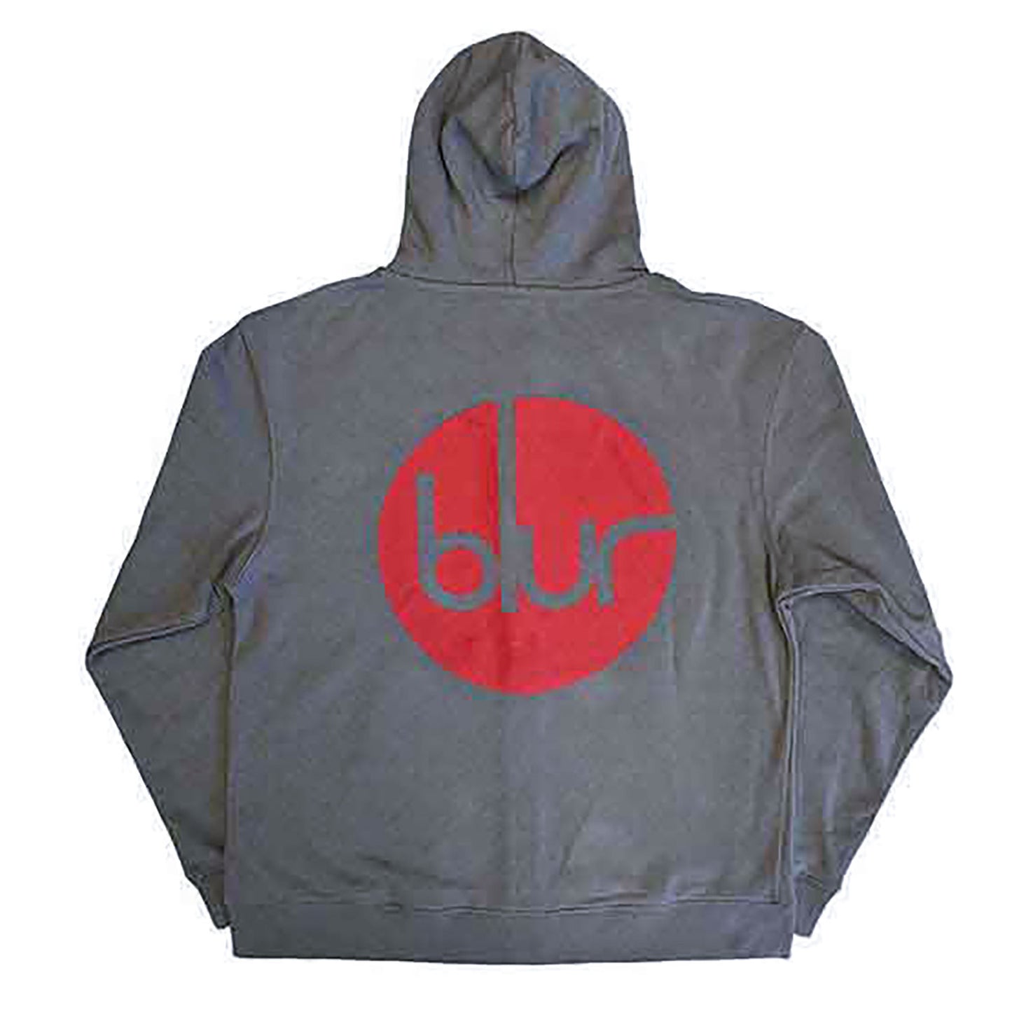 Blur Circle Logo Zippered Hooded Sweatshirt Back