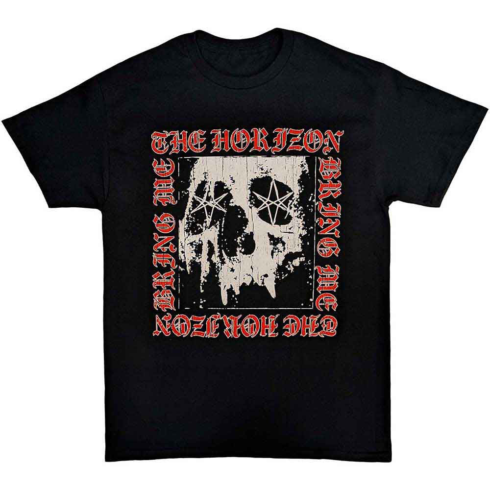 Bring Me The Horizon Metal Logo Skull T-shirt Front