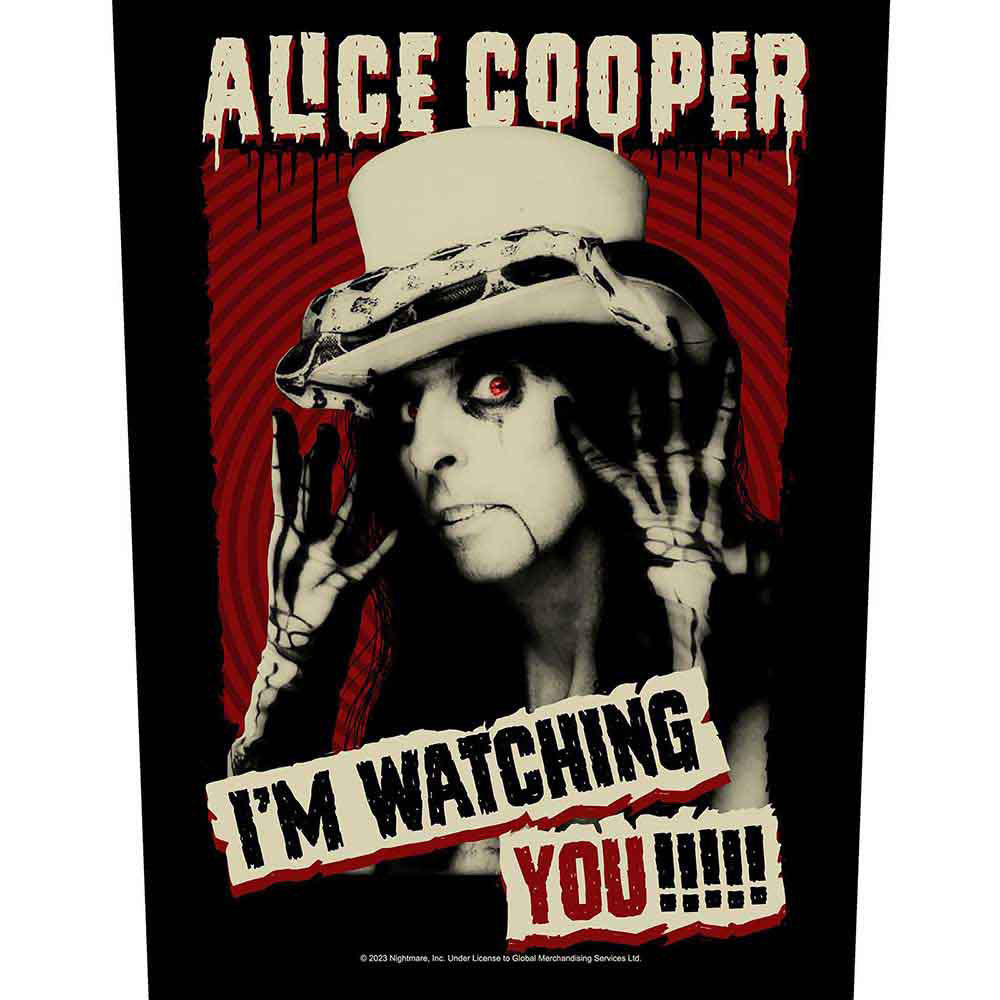 Alice Cooper I'm Watching You Back Patch Front