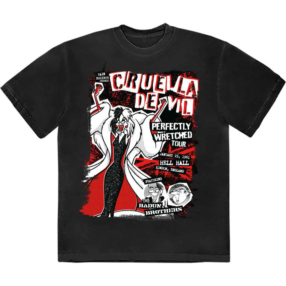 Disney 101 Dalmatians Cruella Tour T-shirt Front