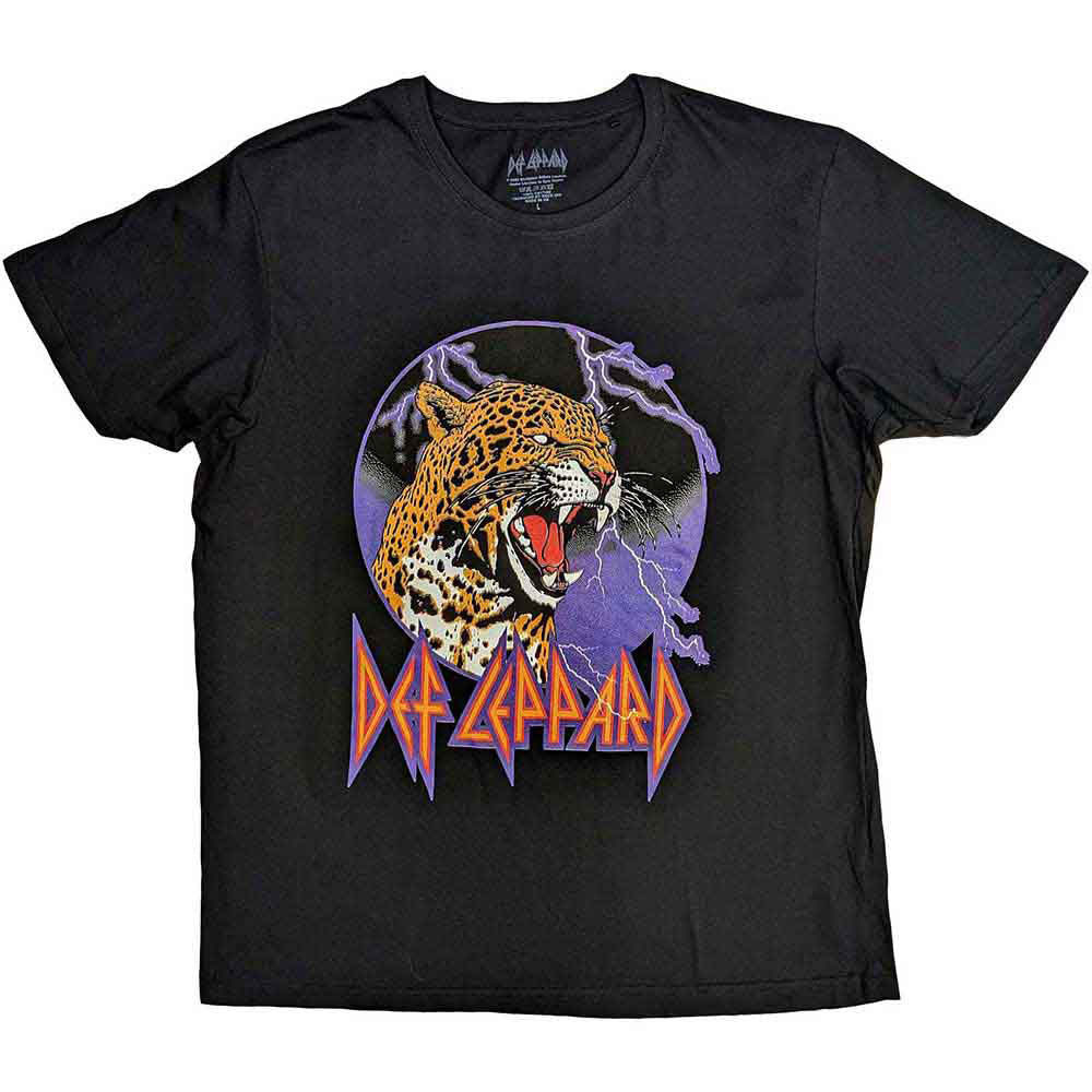 Def Leppard Lightning Leopard T-shirt Front