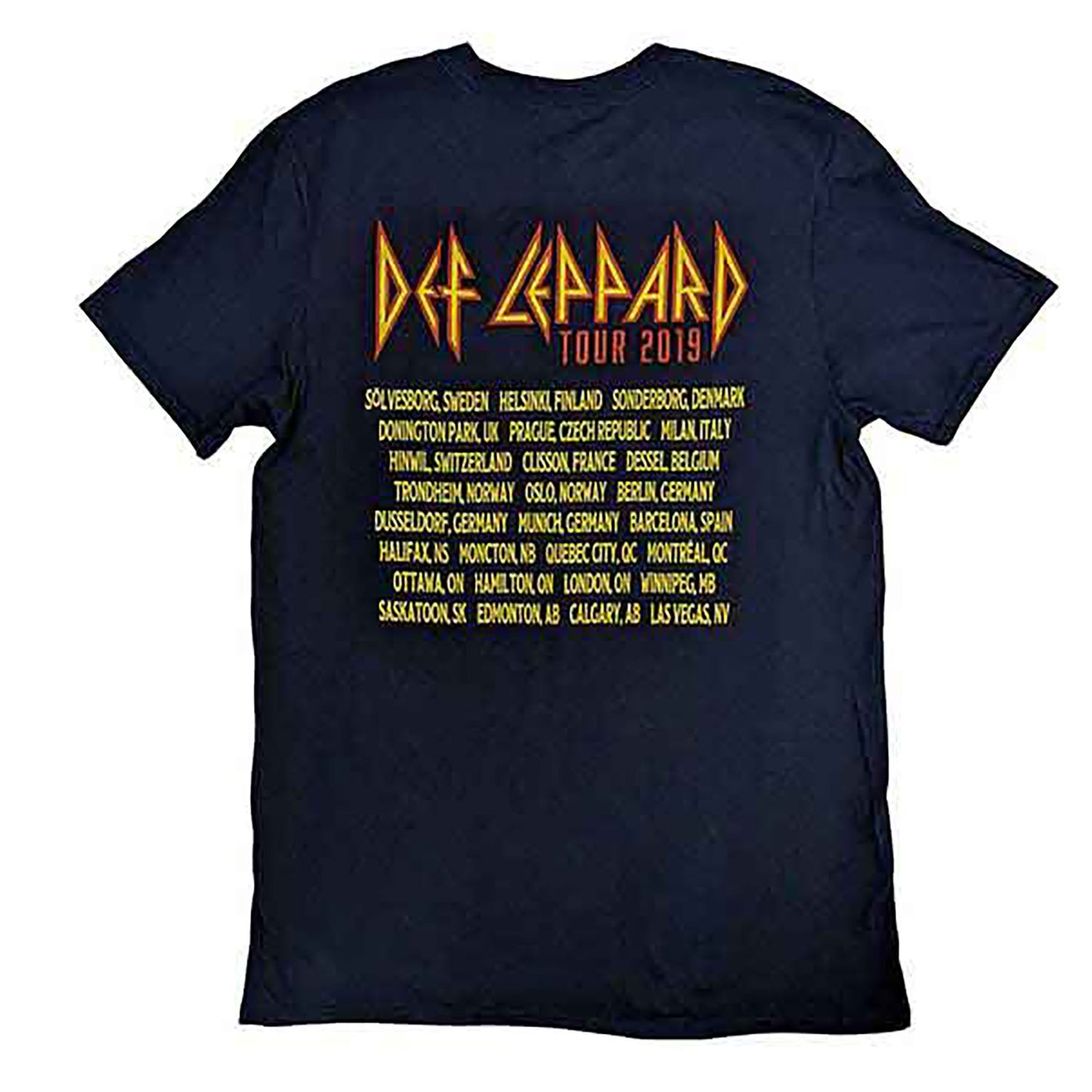 Def Leppard Rock Of Ages Tour 2019 T-shirt Back