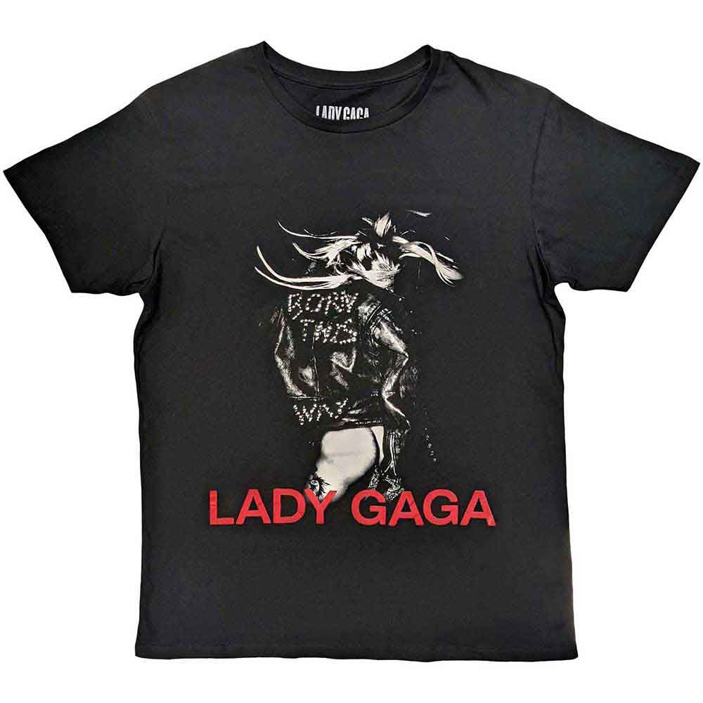 Lady Gaga Leather Jacket T-shirt Front