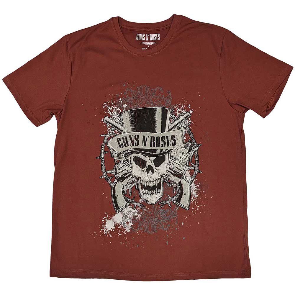 Guns N Roses Faded Skull T-shirt Front