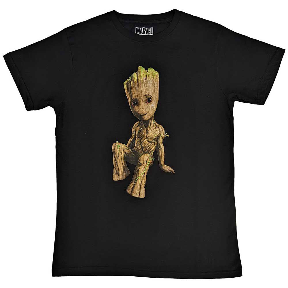 Marvel Comics Guardians Of The Galaxy Groot Perch T-shirt Front