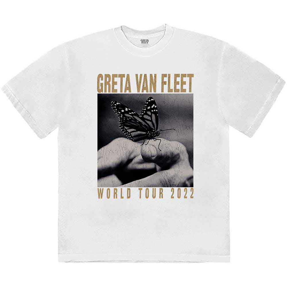 Greta Van Fleet World Tour Butterfly T-shirt Front