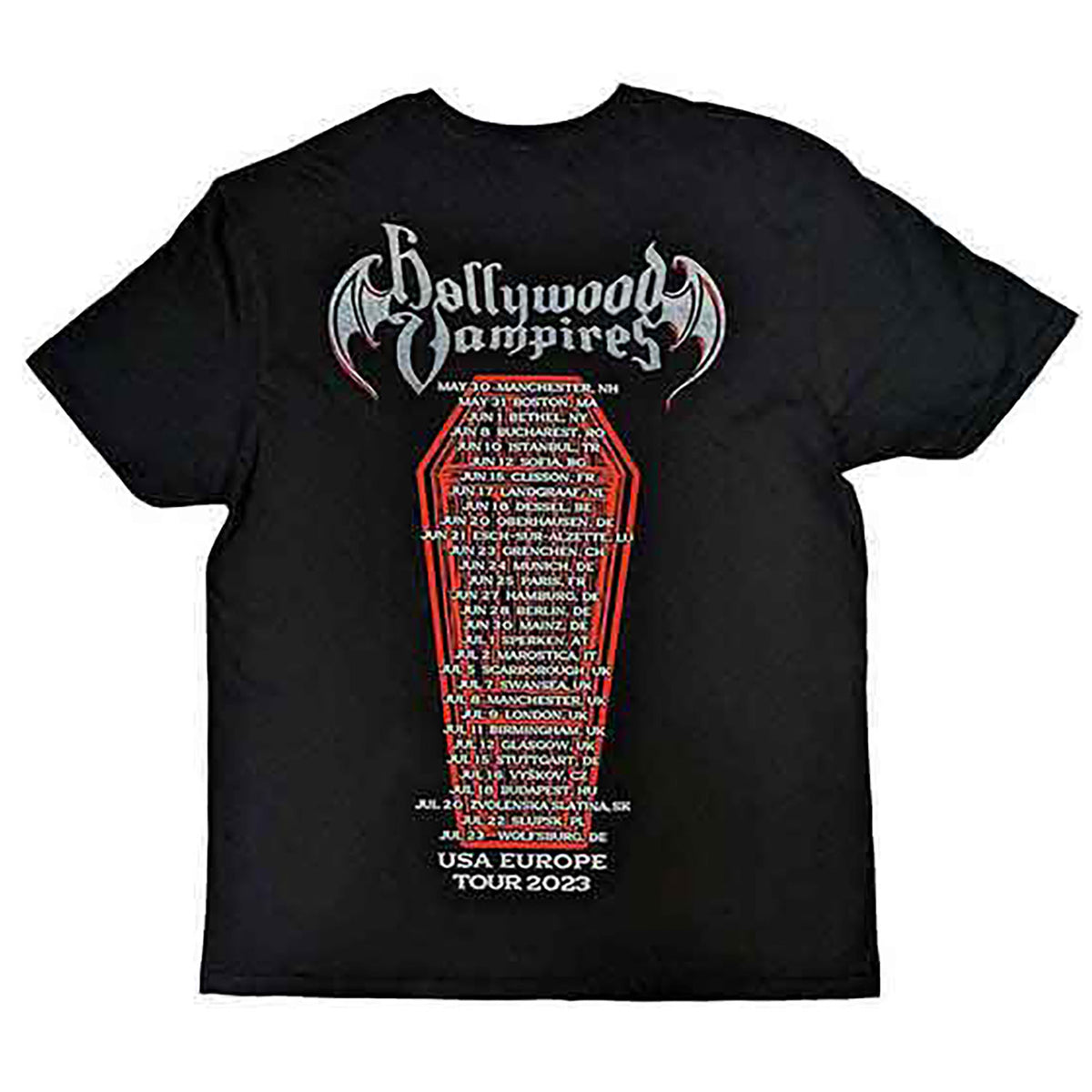 Hollywood Vampires Caricatures T-shirt Back