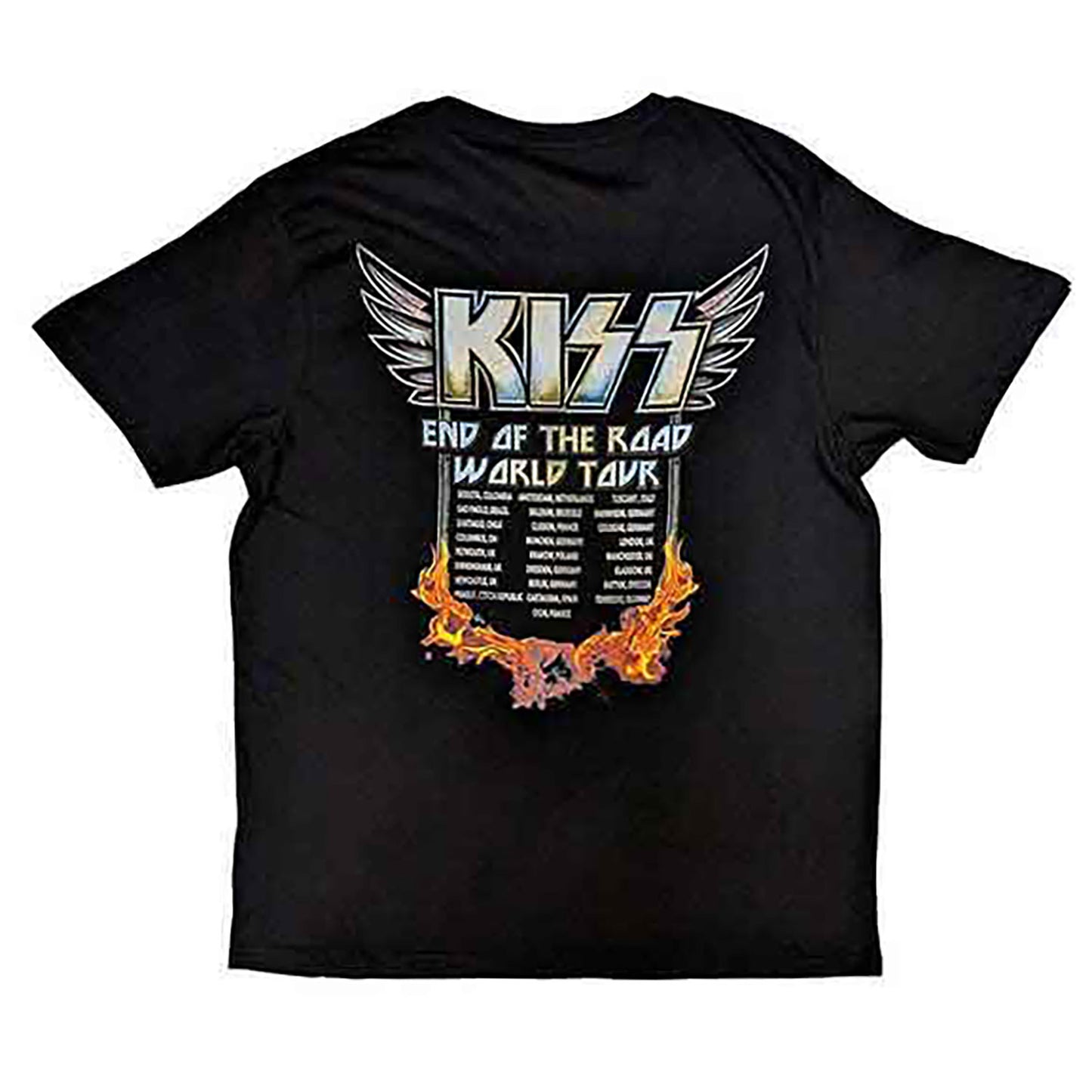 KISS End Of The Road Wings T-shirt Back