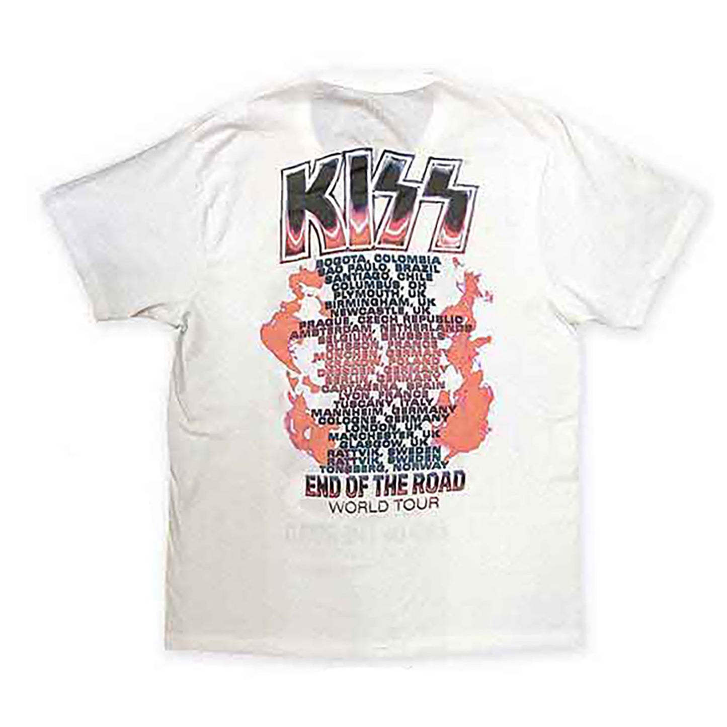 KISS End Of The Road Band Playing T-shirt Back