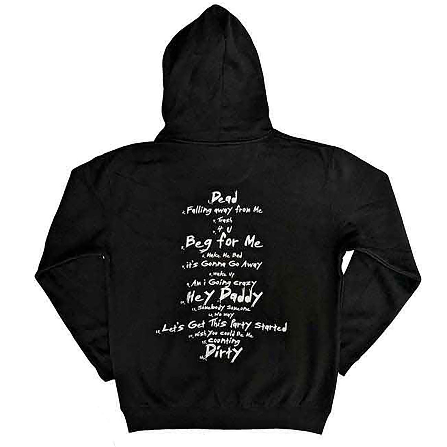 Korn Issues Tracklist Hooded Sweatshirt Back