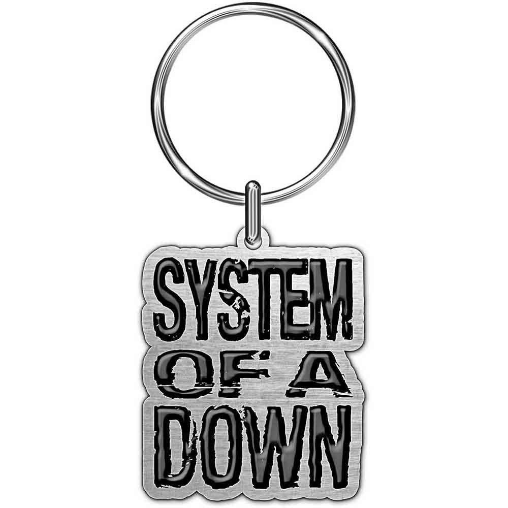 System Of A Down Logo Metal Key Chain Front
