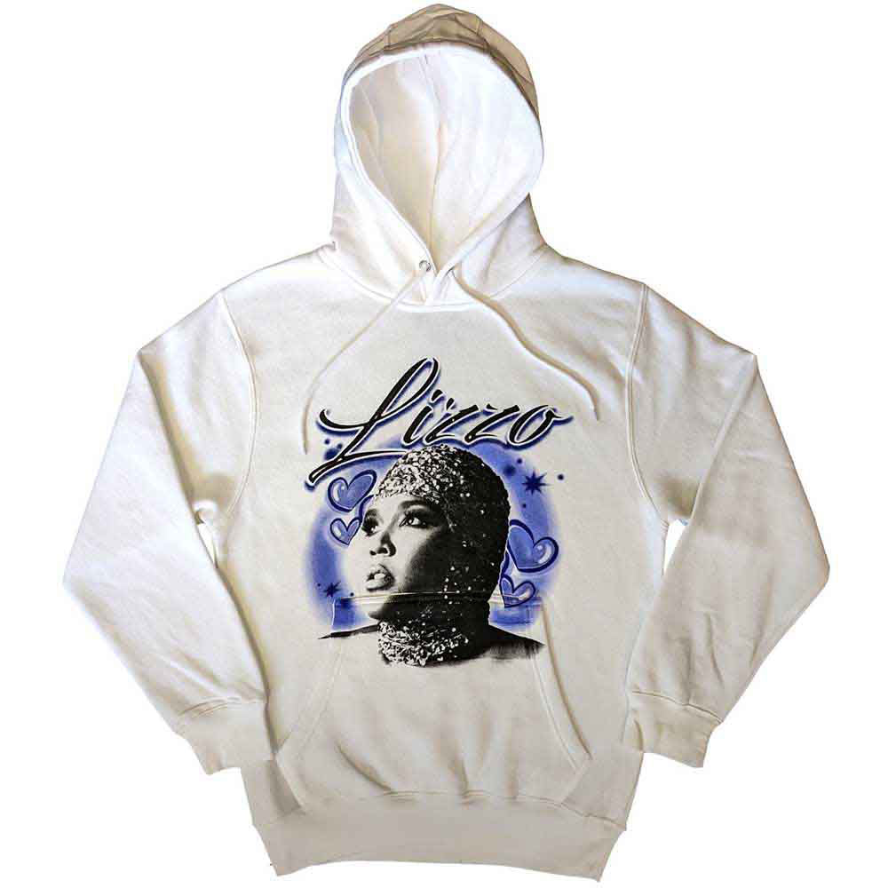 Lizzo Special Hearts Airbrush Hooded Sweatshirt Front