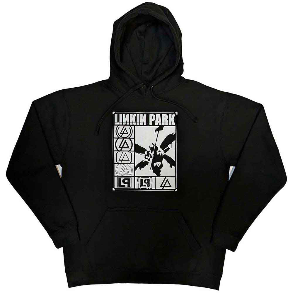 Linkin Park Logos Rectangle Hooded Sweatshirt Front